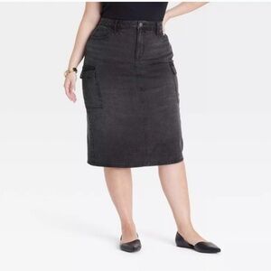 Ava & Viv Charcoal Pencil Skirt